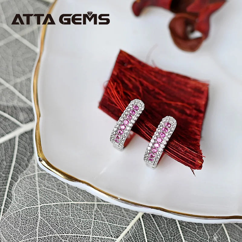 Ruby Silver Drop Earring for Women Classic Design Created Ruby Gemstone Family Members' Gifts Fine Jewelry Top Quality