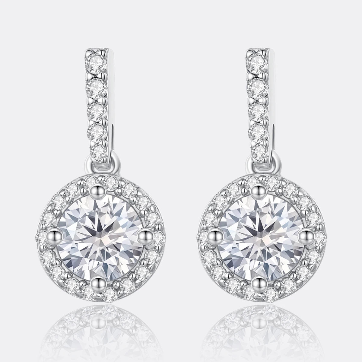 Round Stud Moissanite Earing New Listing Earring 925 Sterling Silver Elegant Korean Bridal Diamond Cute Fine Jewelry