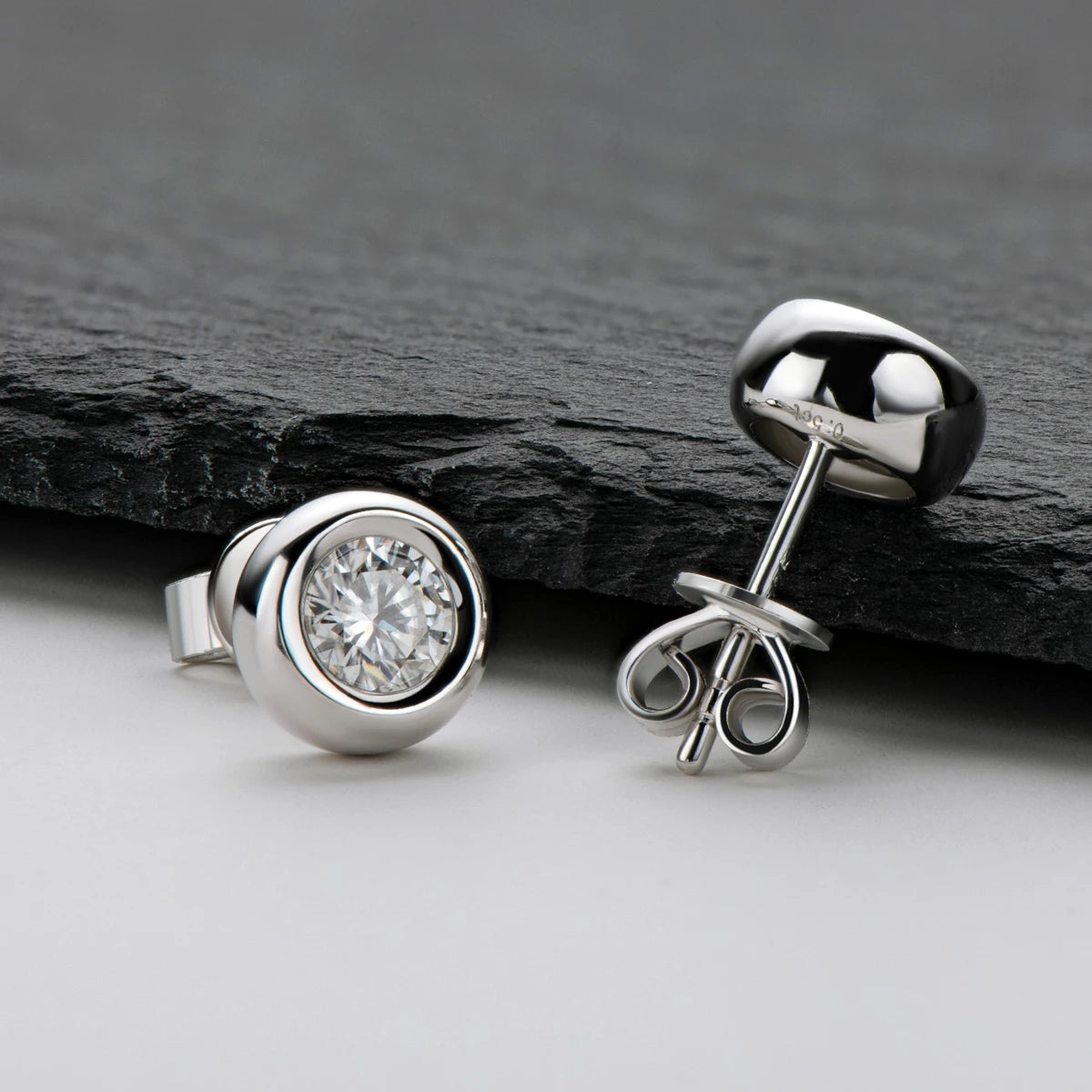 Real 3ct. D Color Moissanite Jewelry Set 925 Silver 18k Gold Plated Pendant Necklace Stud Earrings Set for Women Men Gift