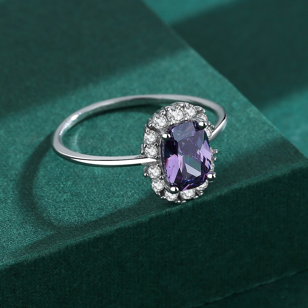 NEW Fashion Amethyst Ring For Women Purple Real S925 Sterling Silver Ring