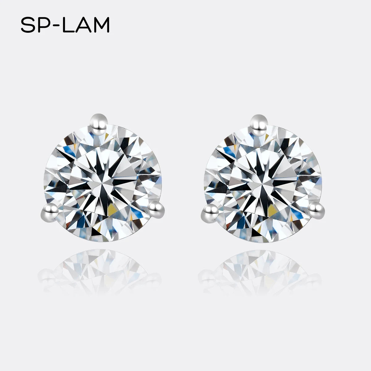 Moissanite Stud Earrings Women Sterling Silver 925 Classic Style Korean Fashion Small Earring Pendientes Cерьги Gift