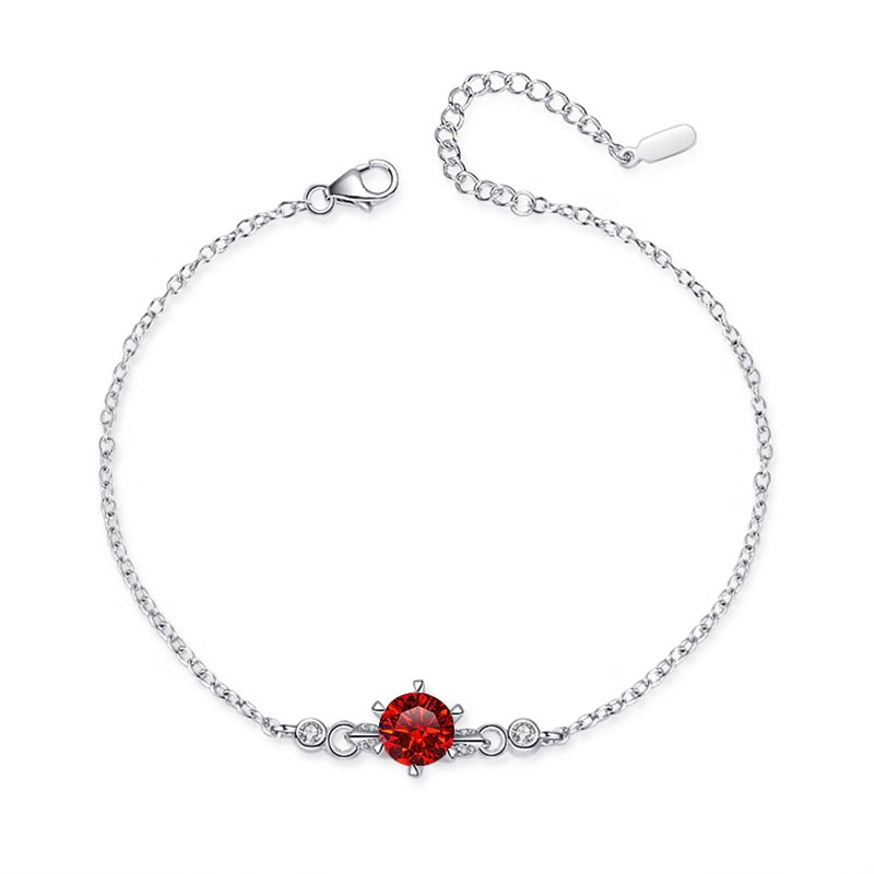 Real 1.0CT Moissanite Diamond 925 Sterling Silver Bracelet For Women