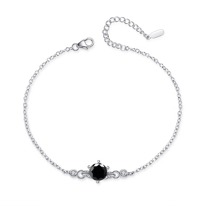 Real 1.0CT Moissanite Diamond 925 Sterling Silver Bracelet For Women