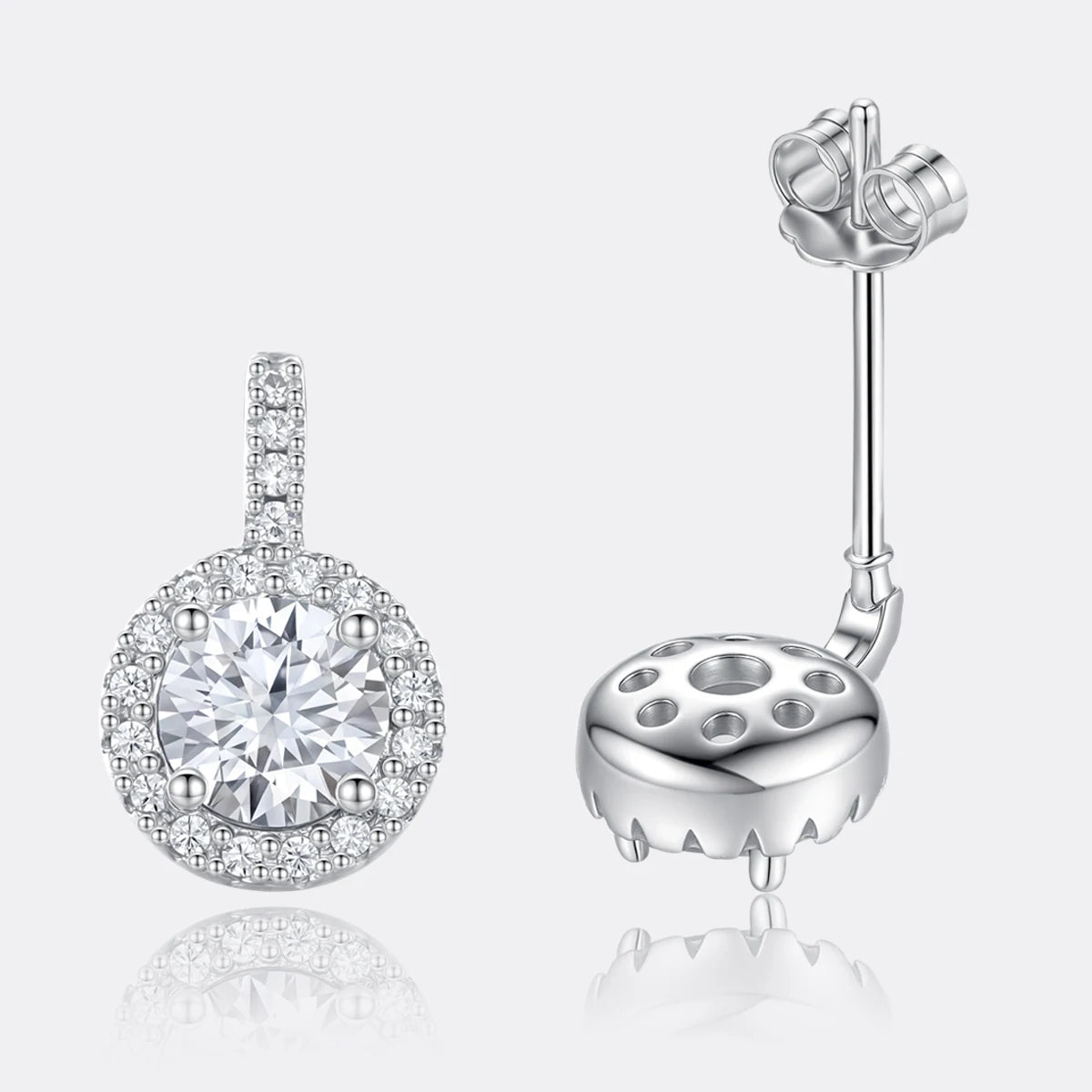 Silver Moissanite 925 Wedding Bride Diamond The New Listing Elegant For Woman Hot Sale Small Earing Korean Earring