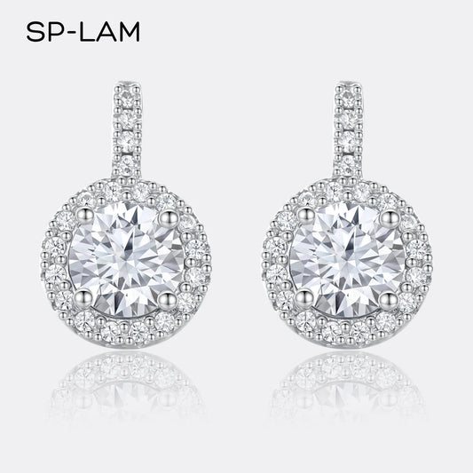 Silver Moissanite 925 Wedding Bride Diamond The New Listing Elegant For Woman Hot Sale Small Earing Korean Earring