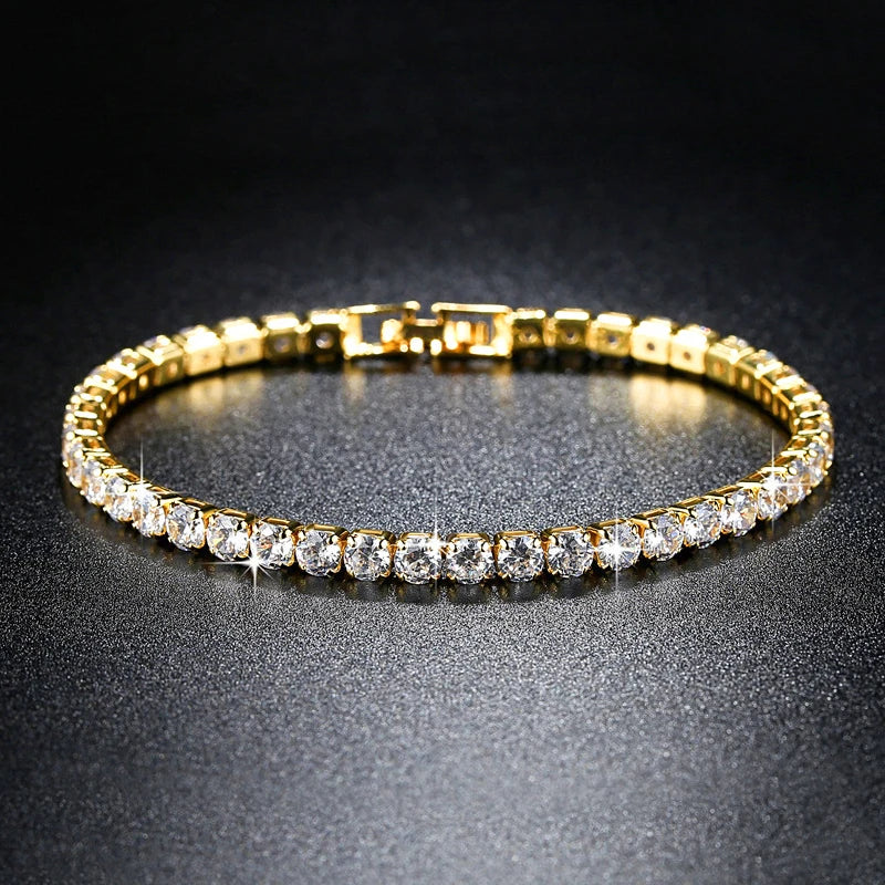D Moissanite Tennis Bracelet - 3mm Full Diamond - GRA Women's 925 Silver - Wedding Luxury Jewelry