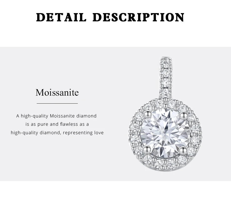 Silver Moissanite 925 Wedding Bride Diamond The New Listing Elegant For Woman Hot Sale Small Earing Korean Earring