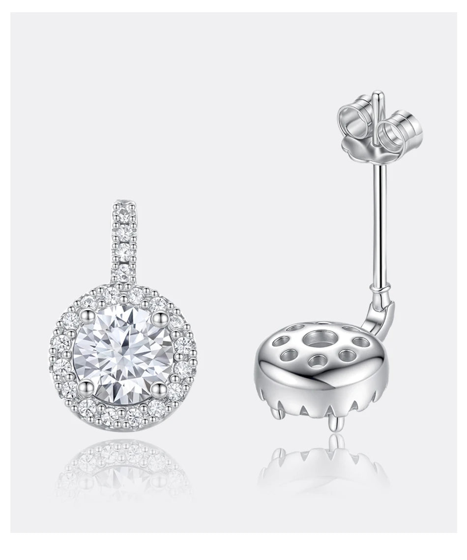 Silver Moissanite 925 Wedding Bride Diamond The New Listing Elegant For Woman Hot Sale Small Earing Korean Earring