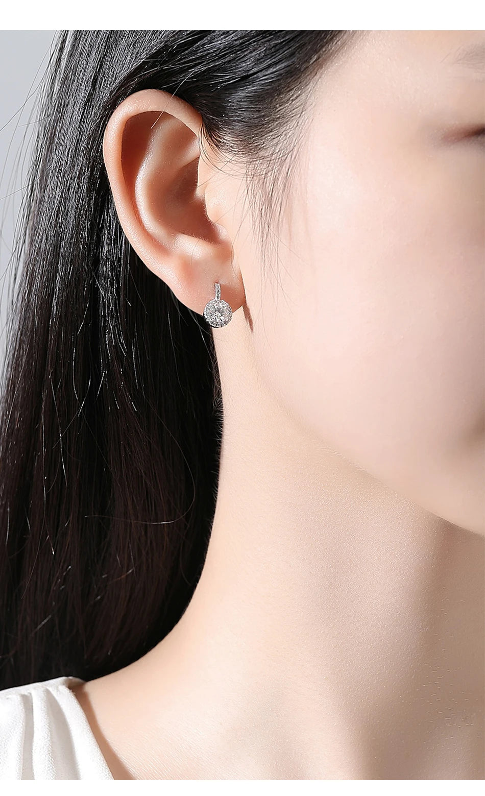 Silver Moissanite 925 Wedding Bride Diamond The New Listing Elegant For Woman Hot Sale Small Earing Korean Earring