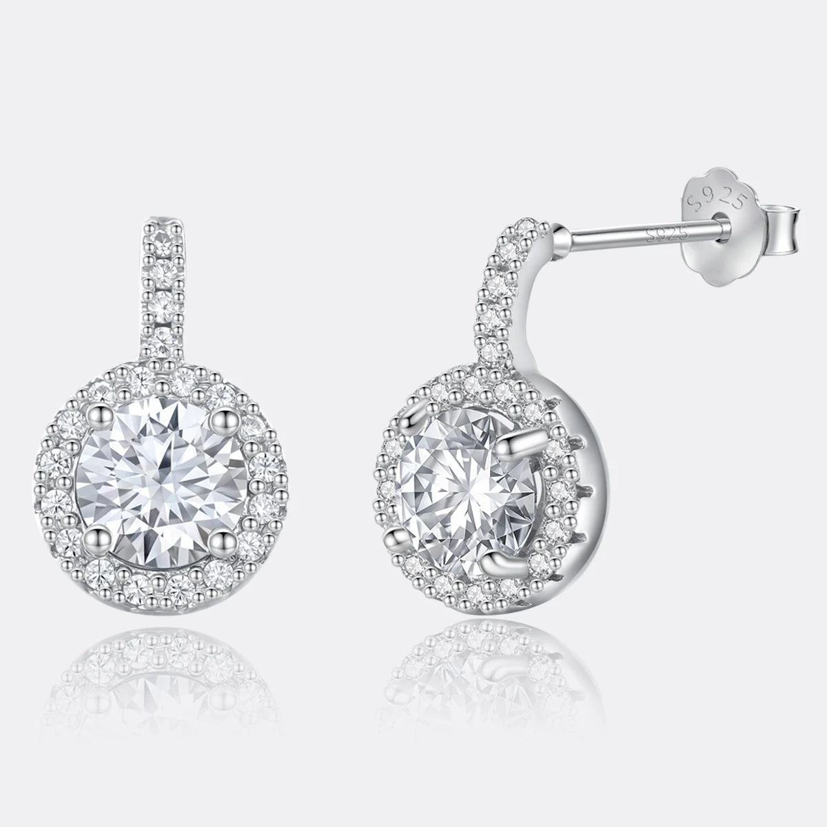 Silver Moissanite 925 Wedding Bride Diamond The New Listing Elegant For Woman Hot Sale Small Earing Korean Earring