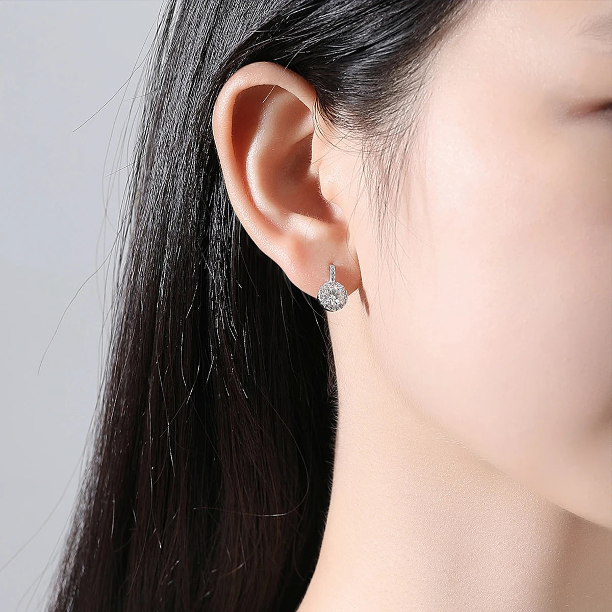 Silver Moissanite 925 Wedding Bride Diamond The New Listing Elegant For Woman Hot Sale Small Earing Korean Earring