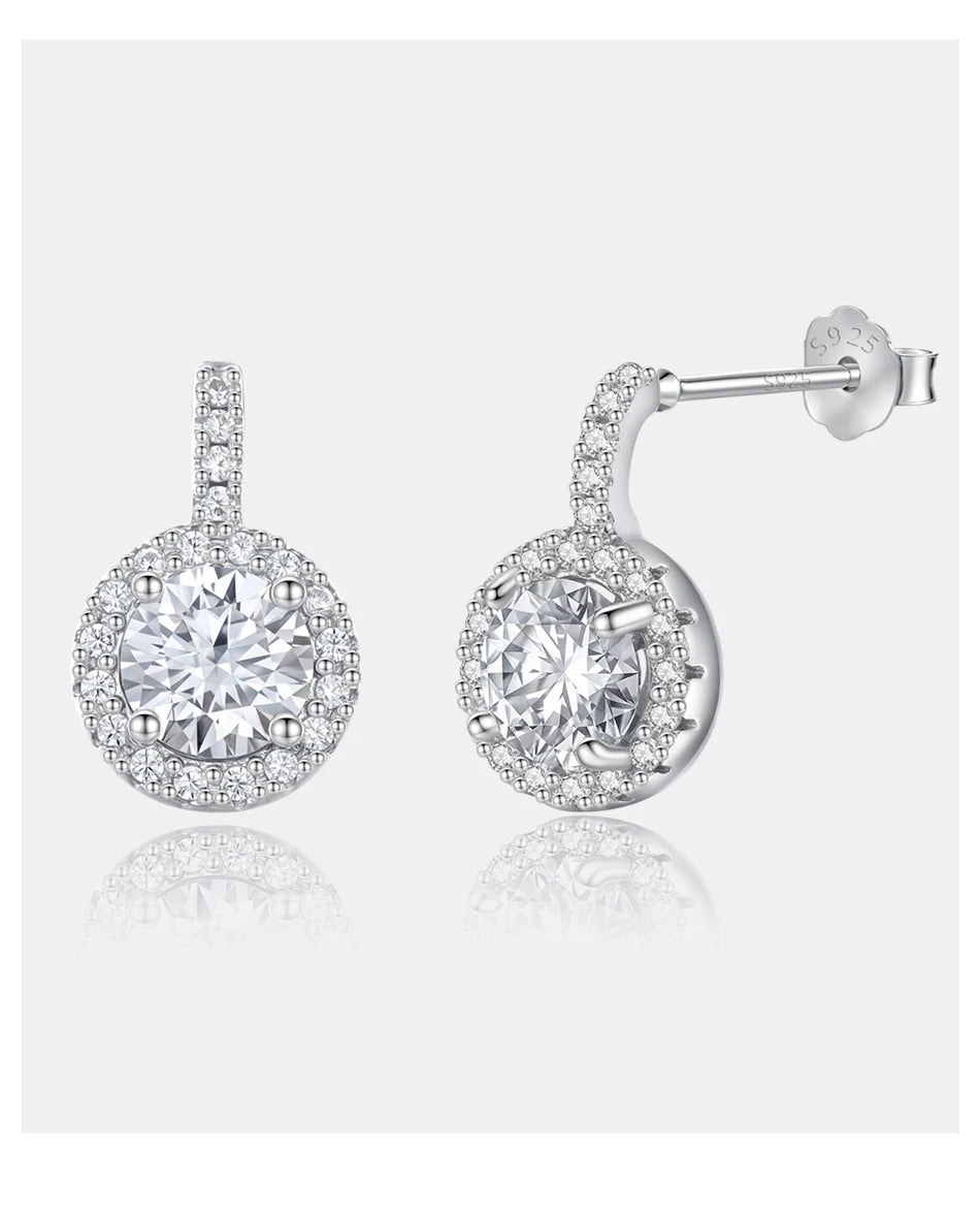 Silver Moissanite 925 Wedding Bride Diamond The New Listing Elegant For Woman Hot Sale Small Earing Korean Earring
