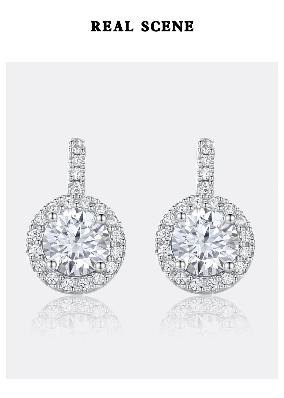 Silver Moissanite 925 Wedding Bride Diamond The New Listing Elegant For Woman Hot Sale Small Earing Korean Earring