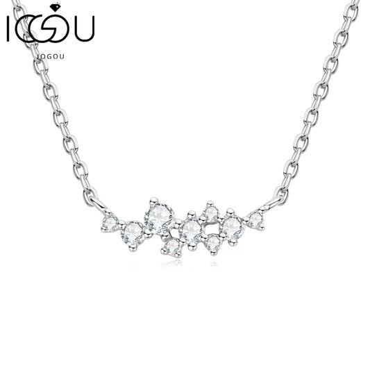 Moissanite Necklace - Authentic 925 Sterling Silver Wholesale Jewelry featuring D Color Certified Pendants for Women